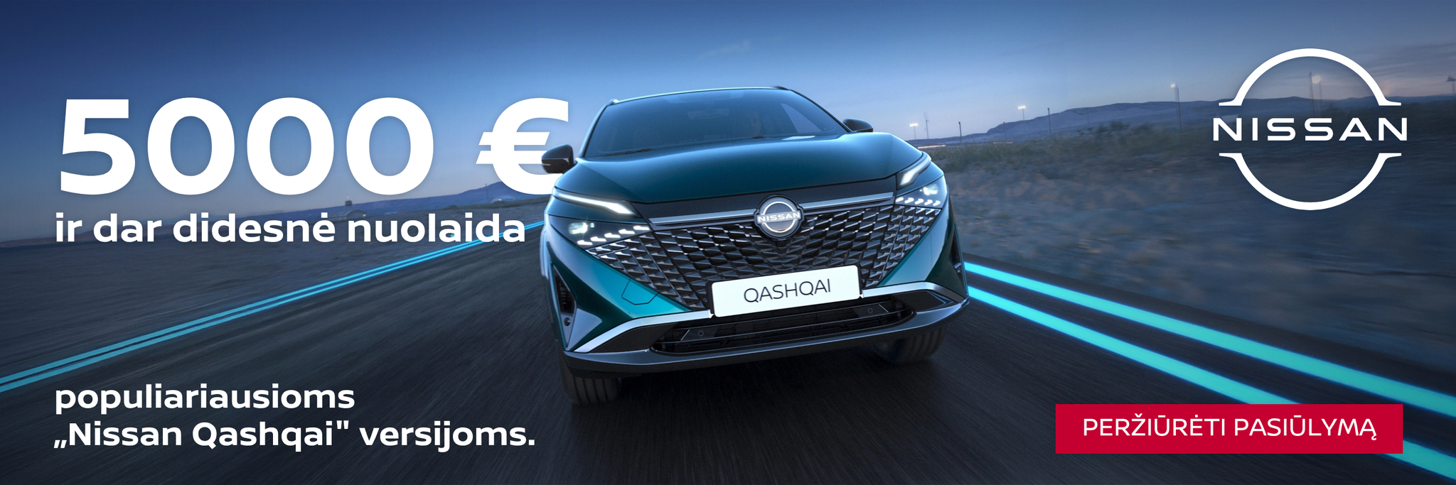 POPULIARIAUSIOS „QASHQAI“ VERSIJOS SU 5 000 € IR DIDESNE NUOLAIDA