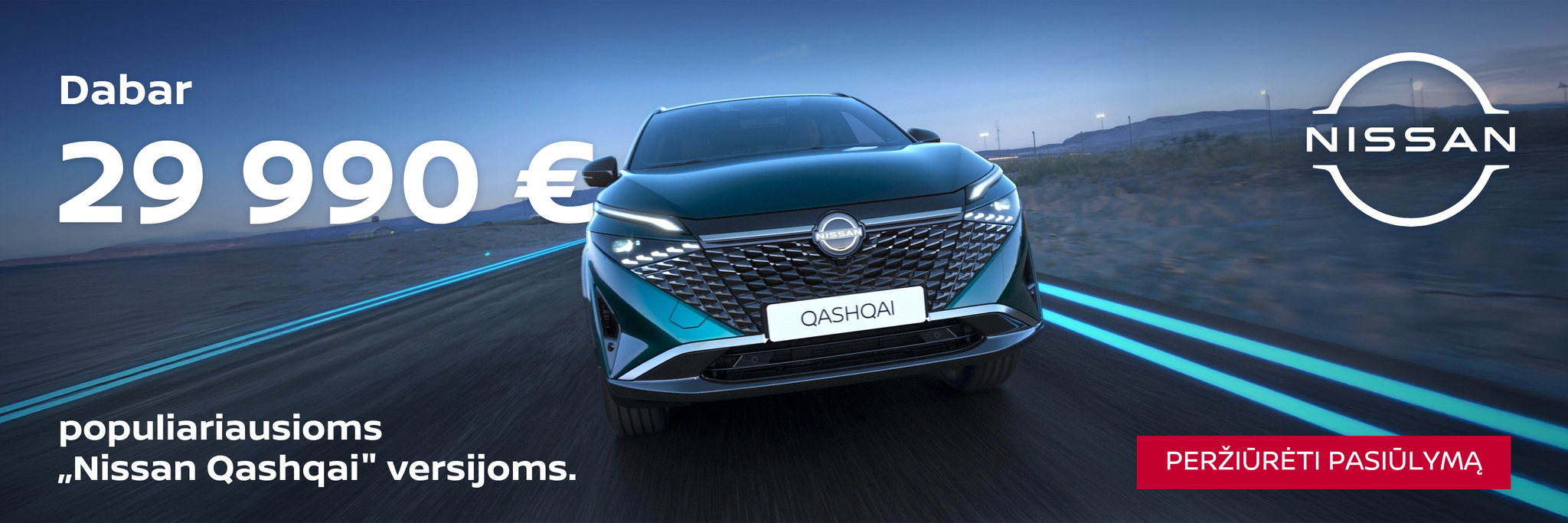 PUIKIOS KOMPLEKTACIJOS „QASHQAI“ SU AUTOMATINE TRANSMISIJA UŽ 29 990 €